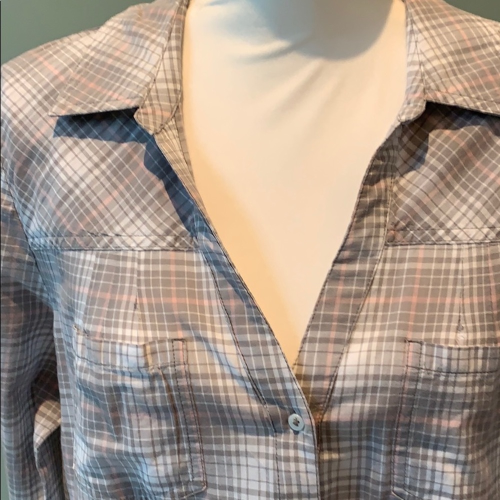 Joie Lightweight Soft Button Down In Gray And Pink - image 2